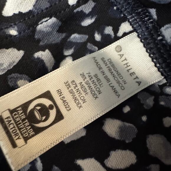 Athleta Spotty Up for Anything Crop High Rise Tight Leggings Navy Size S - Picture 7 of 10